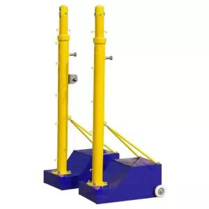 베드민턴 배구 네트 스틸 해변 포스트 발리볼 세트 설치 와이어