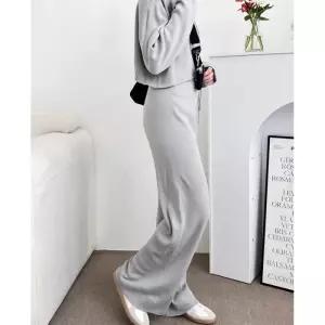 [리빌모아]여자 와이드 니트 팬츠 밴딩팬츠 츄리닝 카고바지 조거팬츠 와이드팬츠 팬