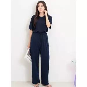 [리빌모아]여자 밴딩 일자 아이스바지 밴딩팬츠 츄리닝 카고바지 조거팬츠 와이드팬츠