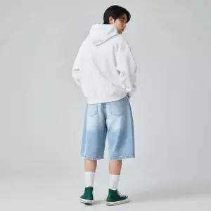 와이드 SD-260308 덴작 데님 버뮤다 사이드절개 핀턱 5부 7부