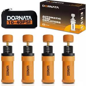 DORNATA 조정 가능한 타이어 디플레이터 자동 정지 10-40 PSI 오프로드 액세서리 밸브 스템 키트 트럭 픽업