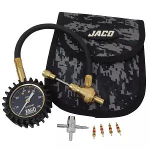 게이지가 있는 JACO RapidFlow 타이어 디플레이터 (0-60 PSI) 고속 4x4 오프로드 에어 다운 키트