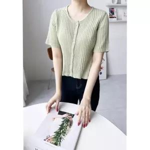 [리빌모아]여자 반팔 골지 니트 가디건 원피스 트위드자켓 하객룩 블라우스 여성가디