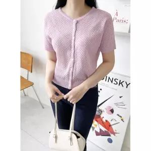 [리빌모아]여자 반팔 니트 가디건 블라우스 자켓 원피스 하객룩 트위드자켓 여성가디