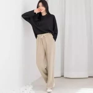 [리빌모아]여자 와이드 밴딩 바지 와이드팬츠 조거팬츠 카고바지 밴딩팬츠 츄리닝 팬