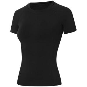 런히트 컴프레션 셔츠 여성 반팔 운동 탑 수분 위킹 티셔츠 러닝 요가 베이스 레이어