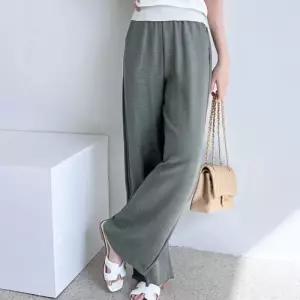 [리빌모아]여자 버튼 밴딩 어반 슬랙스 팬츠 DJW2-PTS-SGSSX243-카키