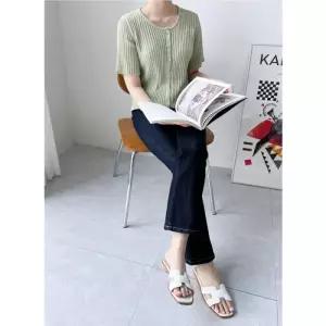 [리빌모아]여자 반팔 골지 니트 가디건 원피스 트위드자켓 하객룩 블라우스 여성가디