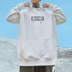 [골드스마일]간절기 레터링 기모 베이직 로고 후드티셔츠