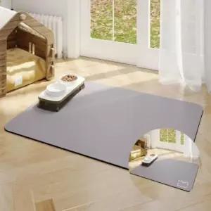 [반려] 강아지식기매트규조토 식기매트 규조토 부엉이 그레이 90x60cm 고양이식기매트대형