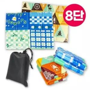 등산돗자리 색상랜덤 플라워파랑 8단 인디오캠퍼 등산방석 5개+개