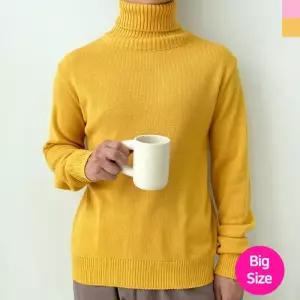 [179st]YAN 1001-1 남자 빅사이즈 기본목폴라니트