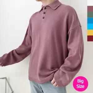 [179st]2L-OTT 1021 남자빅사이즈카라단추니트