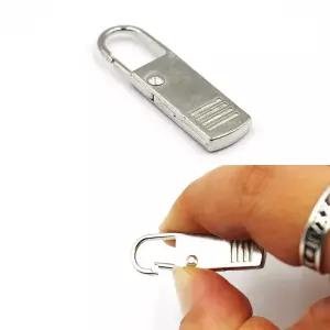 수예용품 지퍼고리 실버 10개입 원형 수예용품 셀프수선 지퍼손잡이