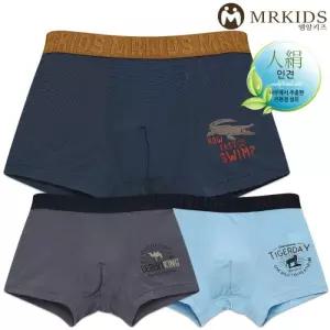 [미미캐츠]MR키즈 듀크 인견 남아드로즈 3매입 아동팬티 사각