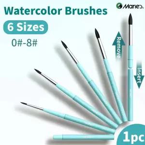 부채붓 Maries Travel Watercolor Brush 1pcLight Blue WatercolorAcrylic오일Professional KidsArtistsAdu