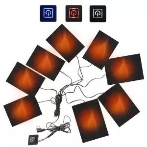 발열조끼 온열 USB 옷 히터 패드 3단계 온도 전기 히팅 시트 조끼 자켓 용 워머