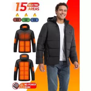 발열조끼 온열 스마트 발열 자켓 듀얼 포트 USB 74V 5V 전기 조끼 야외 오토바이 타기 캠핑 하이킹용