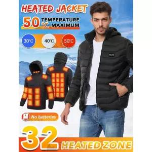 발열조끼 온열 난방 재킷 32개 구역 4개 스위치 3단계 야외 실내 작업 하이킹