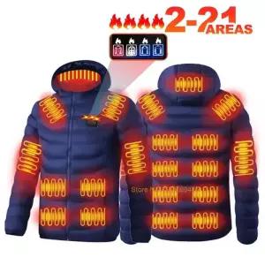 발열조끼 온열 남녀공용 USB 발열 자켓 코튼 워싱 겨울용 보온 스키 캠핑 하이킹 2-21 지역용