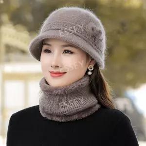 따뜻한 할머니 엄마 울 모자 여성 여자 햇 겨울 버킷