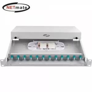 [셀러에이드]강원전자 넷메이트 12포트 1U 랙 타입 광분배함(OM3 LC 어댑터 포함)