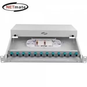 [셀러에이드]강원전자 넷메이트 12포트 1U 랙 타입 광분배함(OM3 SC 어댑터 포함)