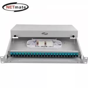 [셀러에이드]강원전자 넷메이트 24포트 1U 랙 타입 광분배함(OM3 SC 어댑터 포함)