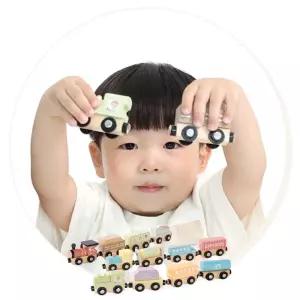 유아 원목장난감 자석기차 미니 자동차놀이 세트 돌봄교실 키즈 학원 아기 어린이악기