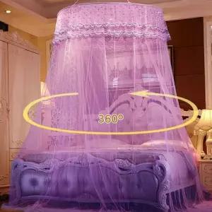 퍼플 레이스 공주 침대 모기장 캐노피 침실케노피 캐노피모기장 아이방캐노피 모기장캐노피