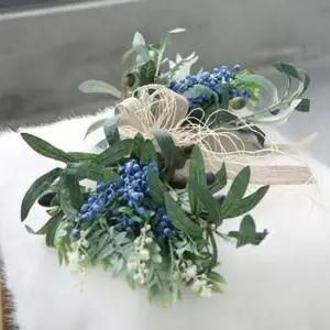갈란드 블루베리 조화 리스 벽걸이 장식 대형 인테리어 소품