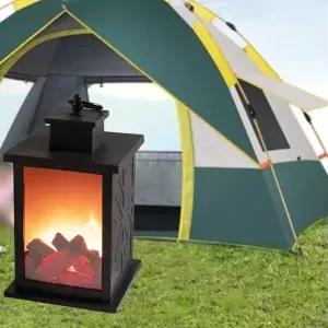 [RIZPICK]휴대용 불멍 미니벽난로 무드등 건전지 랜턴 캠핑용품