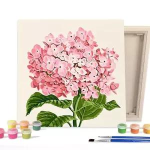 DIY 명화 그림그리기 세트 히트 핑크 수국 25x25