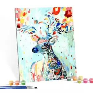 DIY 명화 그림그리기 세트 무지개 사슴 40x50