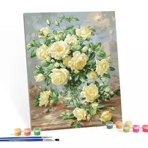 DIY 명화 그림그리기 세트 노란꽃 화병 40x50