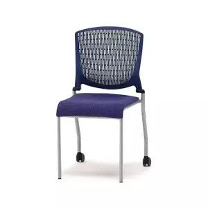 알파고정쿠션-네이비.청색천 학생의자 사무용의자 고정의자 컴퓨터의자 다용도의자