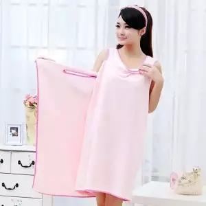 핑크 샤워 원피스형 가운