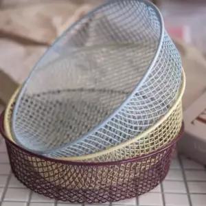 [생활] 철제 원형 바스켓 파스텔톤 바구니 정리