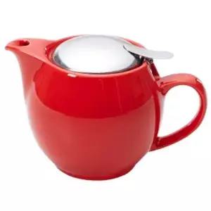 제로재팬 YZ15SW20 티포트 라운드 450ml 토마토 도자기티포트