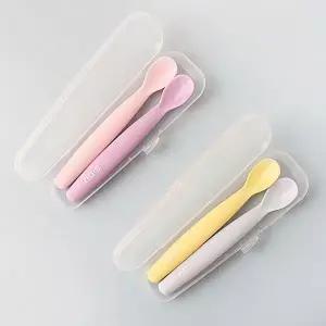 실리콘이유식스푼세트 아기수저 유아숟가락 초기 중기 유아수저