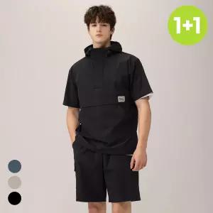 에버라스트 남자 반팔 아노락 세트 5부 상하 셋업 2세트