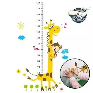 귀여운 기린 키재기 스티커 아기 성장 기록