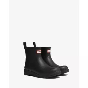 매장정품 헌터 [UNI] 플레이 도트 프린트 백스트랩 숏 레인부츠 - 블랙 UFS4006RMABLK 161194