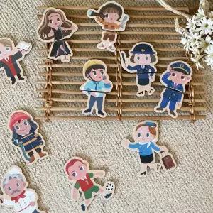 [맘스보드] 직업퍼즐OPP 유아 자석교구 직소퍼즐