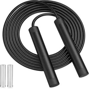 피트니스를 위한 CRHOEIQ 줄넘기 여성 남성용 탈착식 무게 스피드 6MM PVC 운동 복싱 유산소 엉킴 없는