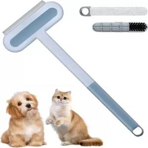 4 in 1 애완동물 털 제거기 - 세척 및 재사용 가능한 긴 손잡이 도구 소파 카펫 가구의 개/고양이 부드럽게