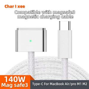 호환 가능한 Magsafe3USB 타입 C에서 MagSafe 3로 변환하는 마그네틱 충전 케이블 맥북 에어/프로 A2442 A2485 A2681용 노트북