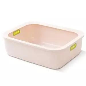 [RIZPICK]고양이 화장실 배변통 고양이 변기 화장실 핑크