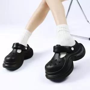 6cm 러블리 슬리퍼 샌들 키높이 구멍 여름