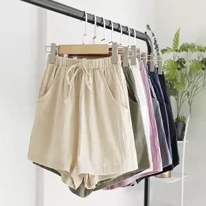 반바지 심플 무지 3부 밴딩 여자 데일리 여름용 (HSJ-WFGQQV8)